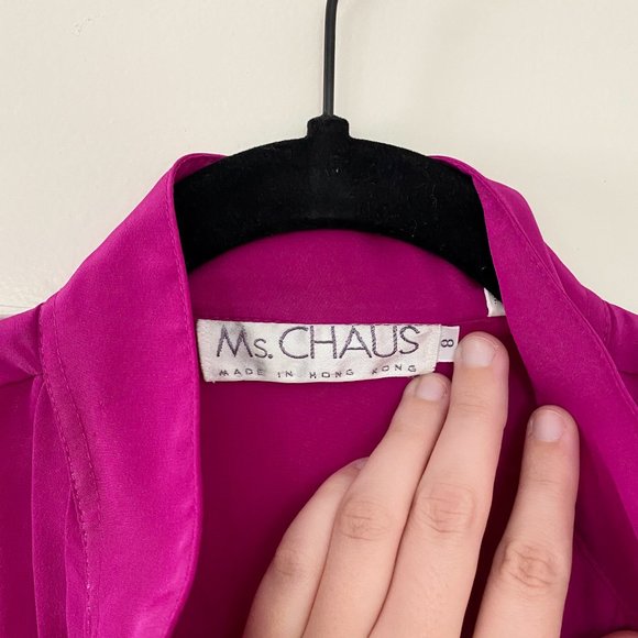 VINTAGE MS CHAUS || FUCHSIA DRESS - Picture 5 of 5
